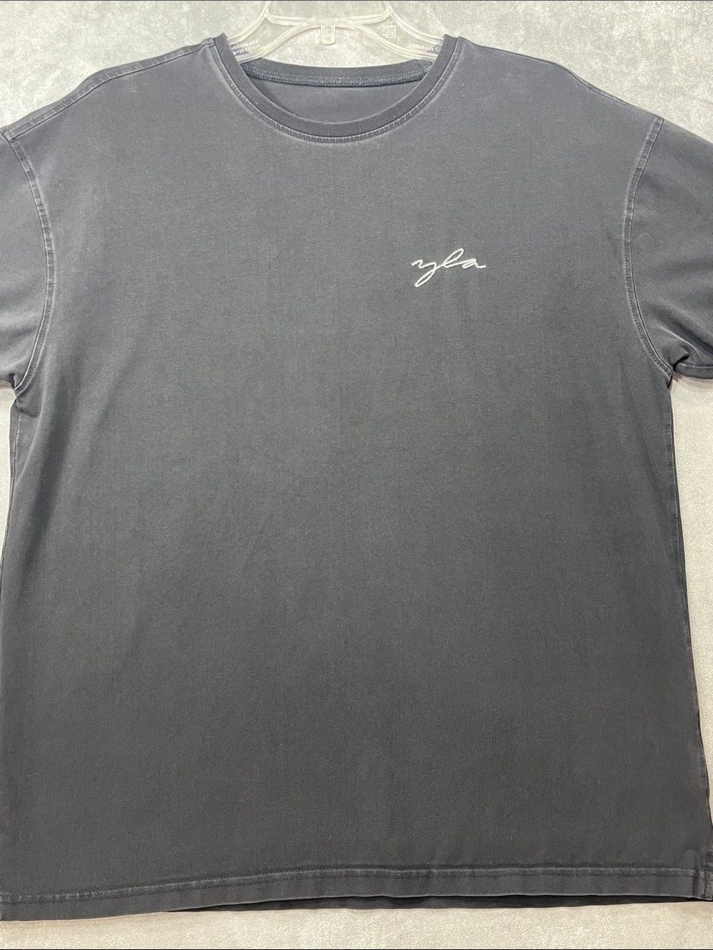 YoungLA 414 Signature Tee Large Black Wash Relaxed Fit Gym Shirt